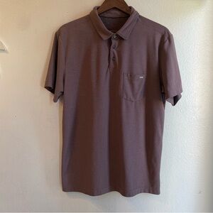 Vuori Men's Polo Shirt - Dark Brown/ maroon size large